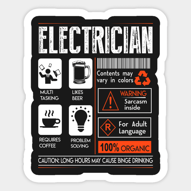 Electrician Sticker by TkApparel